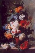 Jan van Huysum Still Life of Flowers in a Vase on a Marble Ledge oil painting reproduction